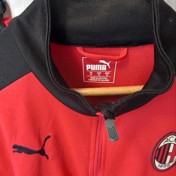AC Milan Men's T7 Track Jacket Red and Black Size M - Picture 2 of 7